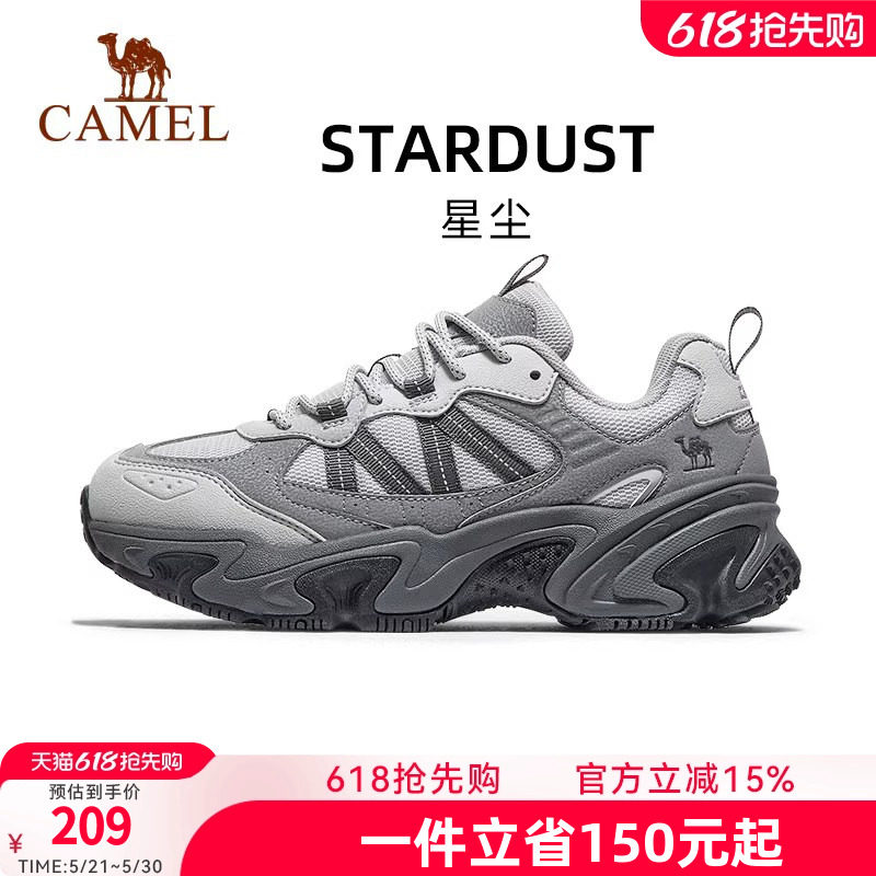 骆驼老爹鞋女款秋季新款网面透气复古休闲鞋防滑厚底运动鞋