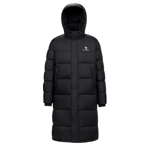 骆驼户外中长款羽绒服男2026新款冬季黑色加厚过膝保暖极寒外套