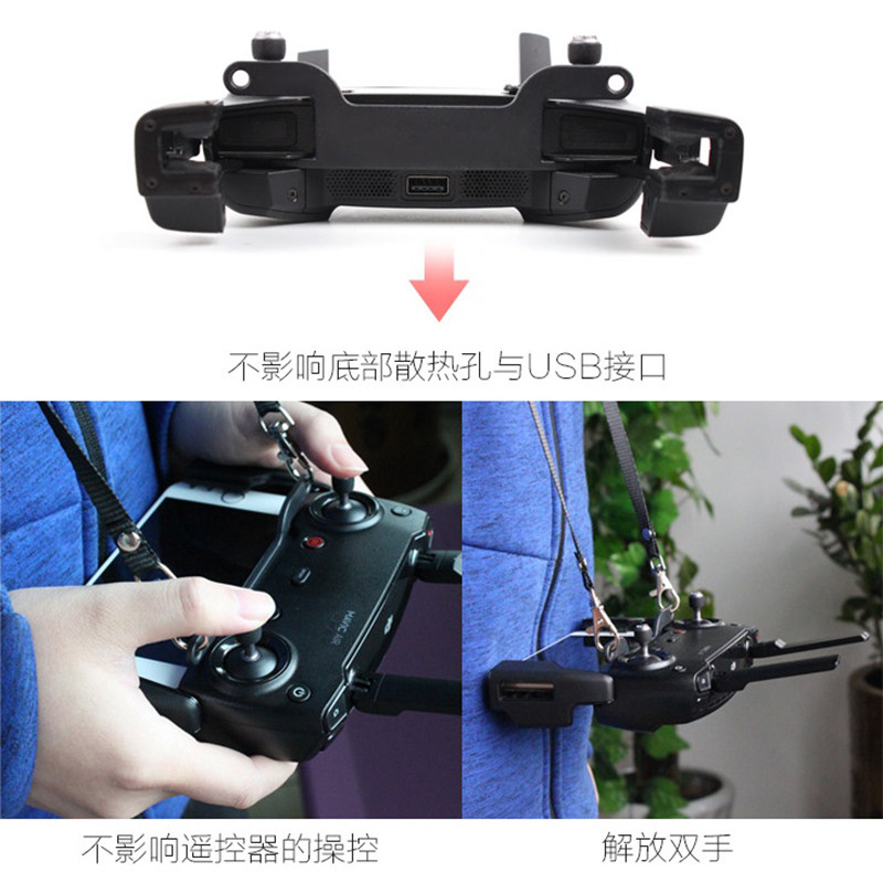 이중 걸이 버클 홀터 스트랩 액세서리가 있는 DJI DJI MAVIC 2|MINI SE|AIR|PRO 원격 제어 끈에 적합합니다