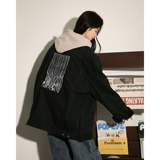 潮流牌翻领字母刺绣休闲水洗牛仔夹克N603/P120，男装夹克，星座202-3