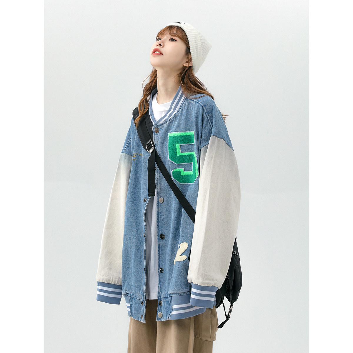 大货充足字母水洗毛巾料刺绣棒球服夹克情侣外套976/P100,男装夹克,星座202-3