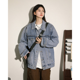 净版水洗翻领多口袋潮流牛仔夹克情侣款外套N601/P105，男装夹克，星座202-3