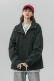 立领连帽撞色拼接情侣冲锋衣登山服夹克JK18/P65/98，男装夹克，星座202-3
