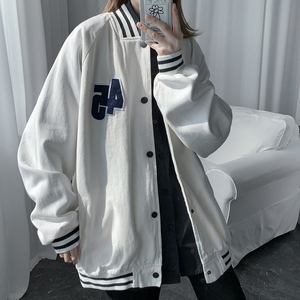 中性棒球领简约男女同款夹克上衣外套JK328/P90 138图片