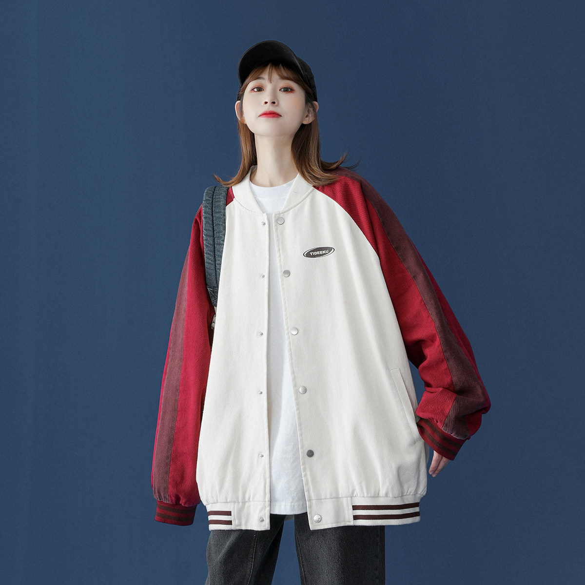 青春撞色棒球服潮流情侣字母夹克上衣9106/P95,男装夹克,星座202-3
