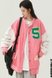 字母水洗毛巾料刺绣棒球服夹克情侣外套976/P100，男装夹克，星座202-3