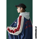 青春撞色棒球服潮流情侣字母夹克上衣9106/P95/148，男装夹克，星座202-3