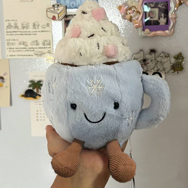 趣味棉花糖热巧克力毛绒玩具娃娃礼物2025圣诞新品