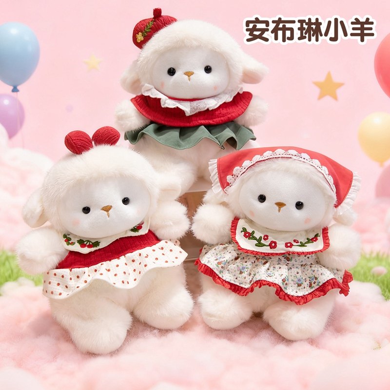 可爱安布琳小羊公仔毛绒玩具玩偶儿童软萌小羊安抚娃娃生日礼物女,玩具/童车/益智/积木/模型,毛绒/玩偶/公仔/布艺类玩具,淘宝优惠券,粉丝福利购,淘宝优惠卷