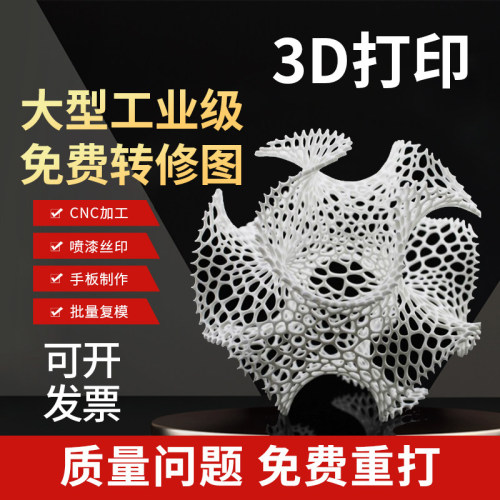 设计工艺品建模画图真空复模小批量生产SLS尼龙3D打印加工服务