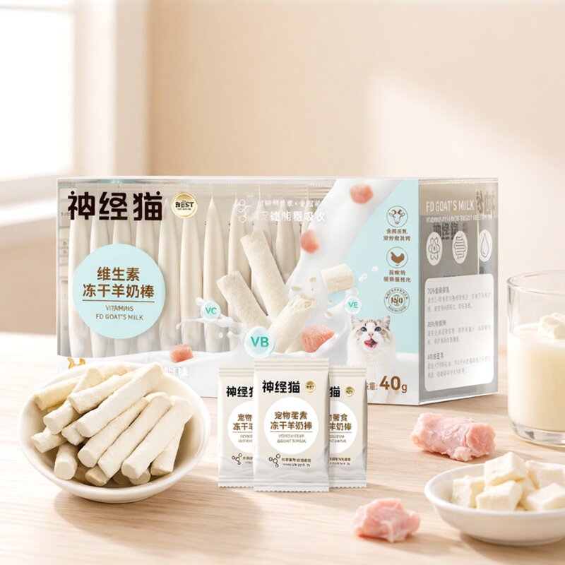猫狗羊奶冻干美毛磨牙棒
