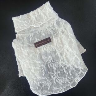 外套上衣中袖 猫狗蕾丝打底闪无袖 高领打底马尔济斯no退换 新款 春款