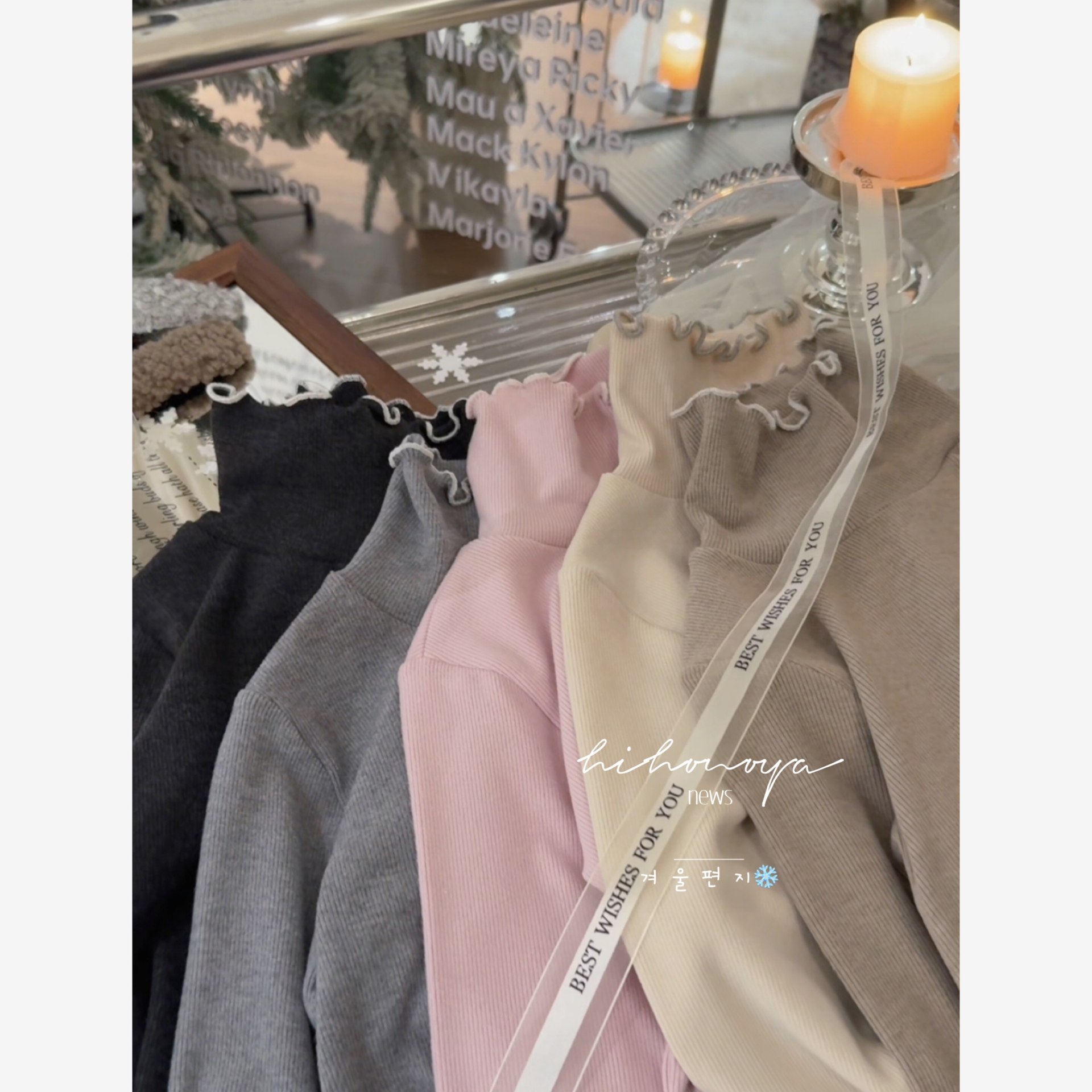 Spring韩国童装2025年冬季新款亲子木耳高领高弹打底衫女童针织衫