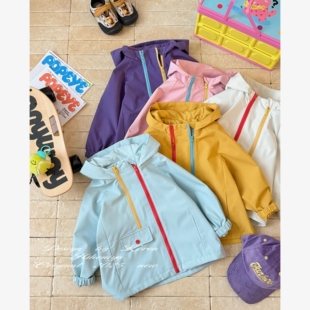 亲子户外运动防风冲锋衣女童长袖 新款 外套 2025秋季 Spring韩国童装