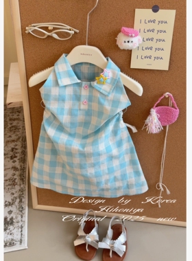 Spring韩国童装2025年夏季新款甜美俏皮亲子款韩版衬裙女童连衣裙