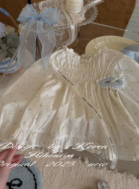 Spring韩国童装2025年春季宝宝款蝴蝶结韩版内搭衬衣女童长袖衬衫