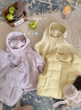 Spring韩国童装2025冬季宝宝加绒卫衣90白鸭绒羽绒套装女童两件套