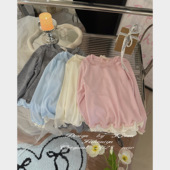 亲子假两件甜美打底上衣女童打底衫 新款 2025春夏季 Spring韩国童装