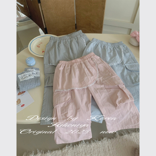 2025春季 女童休闲裤 亲子休闲设计感韩版 裤 屁帘工装 Spring韩国童装