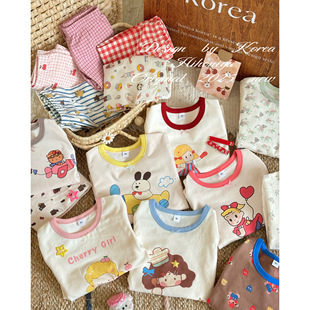宝宝卡通动画家居服秋衣女童打底衫 新款 2025年秋季 Spring韩国童装