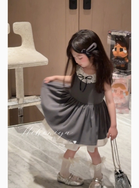 Spring韩国童装2026夏季新款宝宝高定礼服蕾丝花边无袖女童连衣裙
