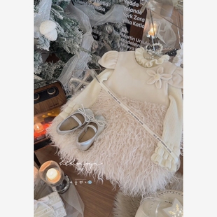 Spring韩国童装2025年冬季新款宝宝甜美流苏千金公主裙女童连衣裙