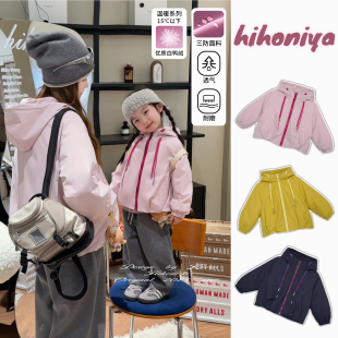 Spring韩国童装 亲子90白鸭绒三防冲锋衣女童保暖外套 2025秋冬新款