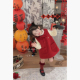 新款 Spring韩国童装 2025年冬季 亲子新年红绵羊绒背心裙女童连衣裙
