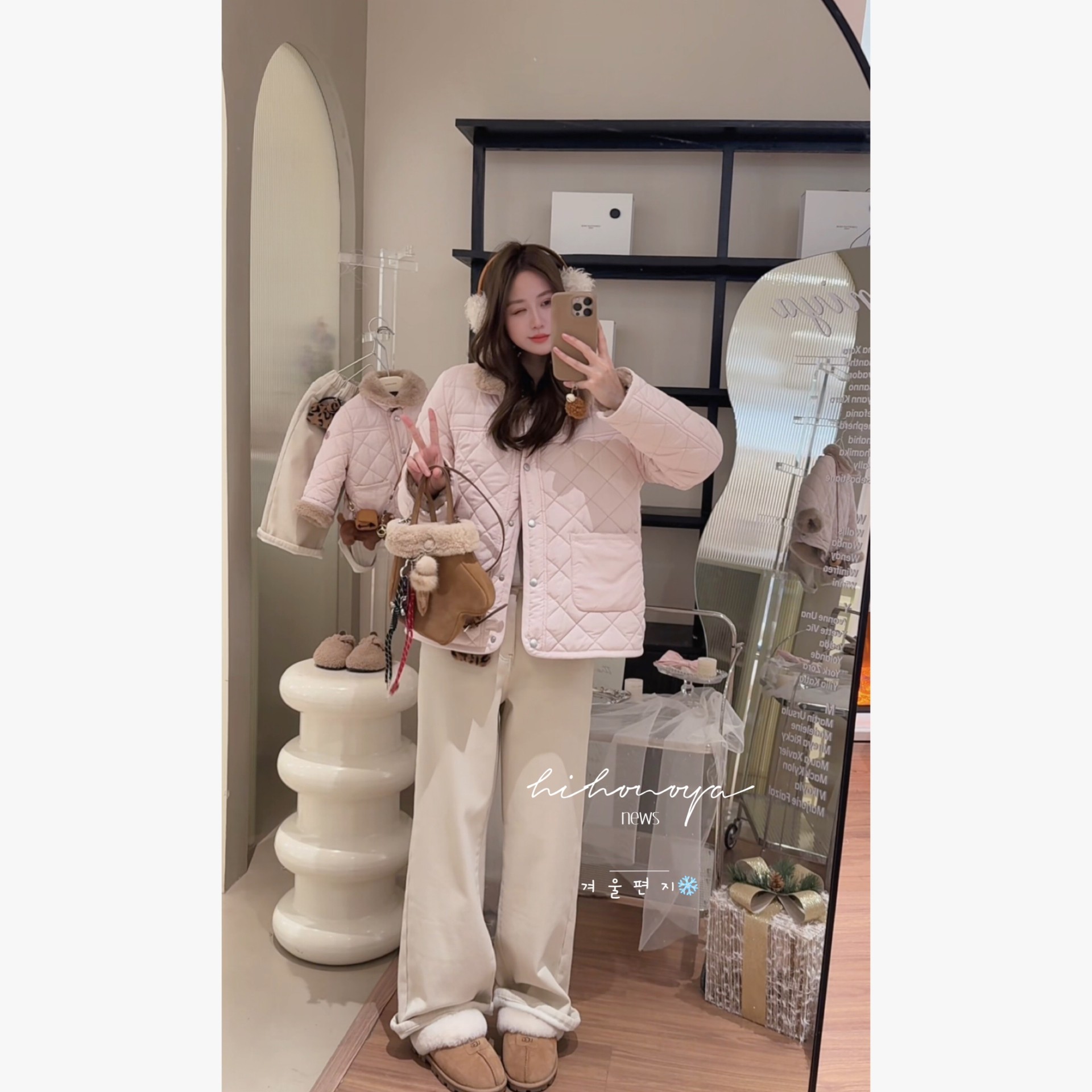 Spring韩国童装2025冬季新款亲子甜美绗棉菱格环保毛女童加厚外套,童装/婴儿装/亲子装,普通外套,淘宝优惠券,粉丝福利购,淘宝优惠卷