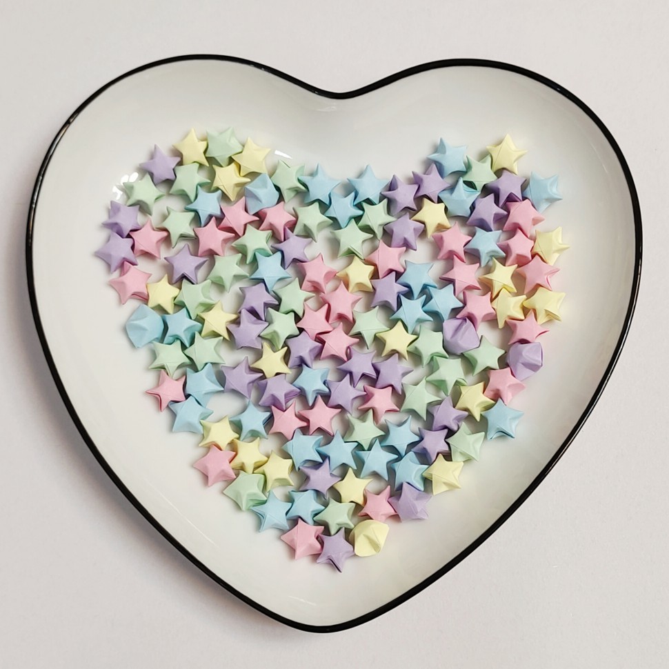 折纸星星糖果色纯手工幸运星成品