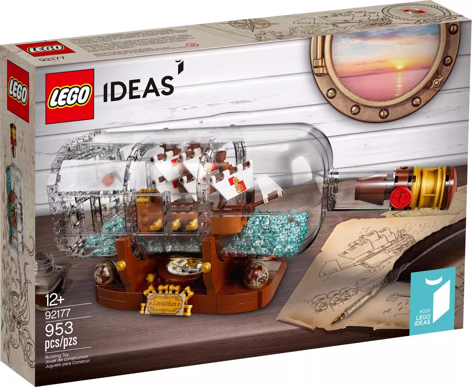 全新正品 LEGO 92177 乐高益智拼搭儿童积木玩具 IDEAS 瓶中船