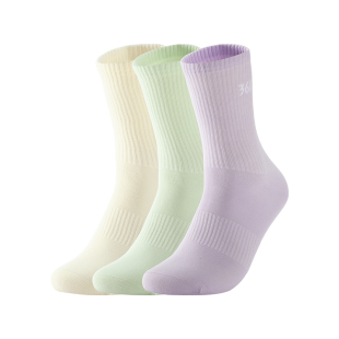 防臭透气女袜 女平板长袜三双装 361°运动袜运动配件2026春季 新款