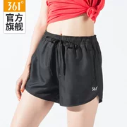 Quần short nữ 361 độ 2019 hè mới đen lỏng chạy quần nóng bên ngoài mặc quần bó sát thể thao 361 - Quần thể thao