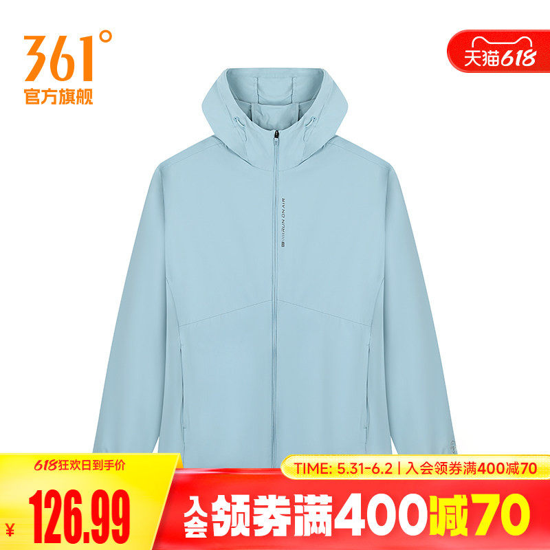 361度男装2026夏季新款单风衣常规舒适运动外套