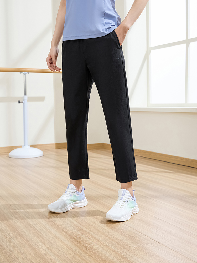 361 Sweatpants Women's 2024 Summer Thin Sunscreen Ice Silk Pants Loose Straight Leg Breathable Casual Running Pants Pants