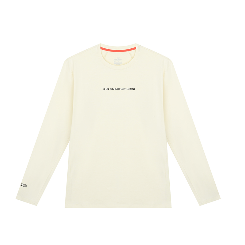 361度运动t恤男2025春季新款常规舒适上衣圆领长T恤