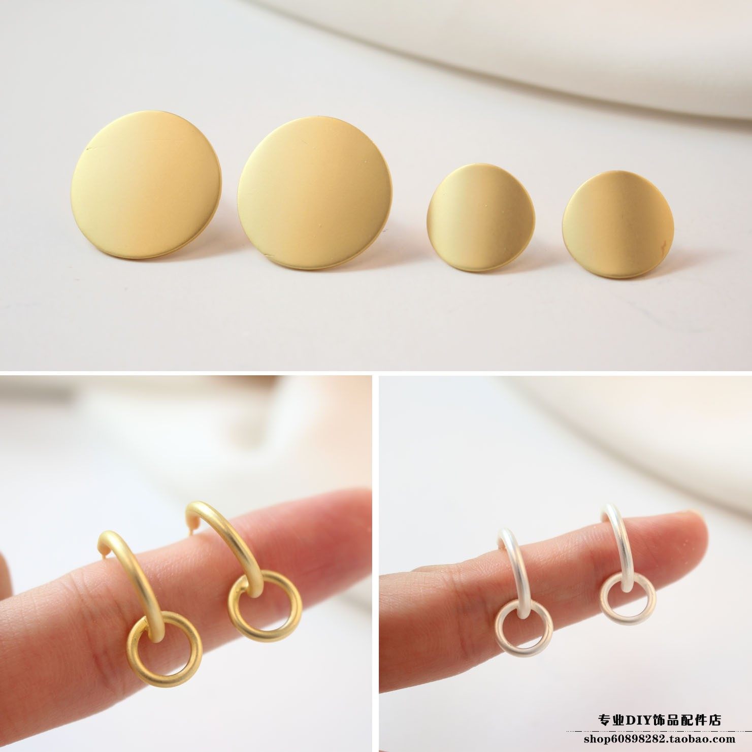 diy金色欧美冷淡风耳饰