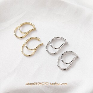 14K包金 铜镀真金 保色电镀简约大气百搭耳夹无痛耳骨夹