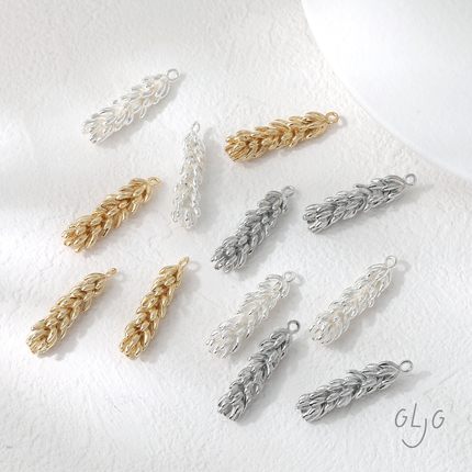 14K电镀真金保色麦穗吊坠diy手作串珠项链手链材料