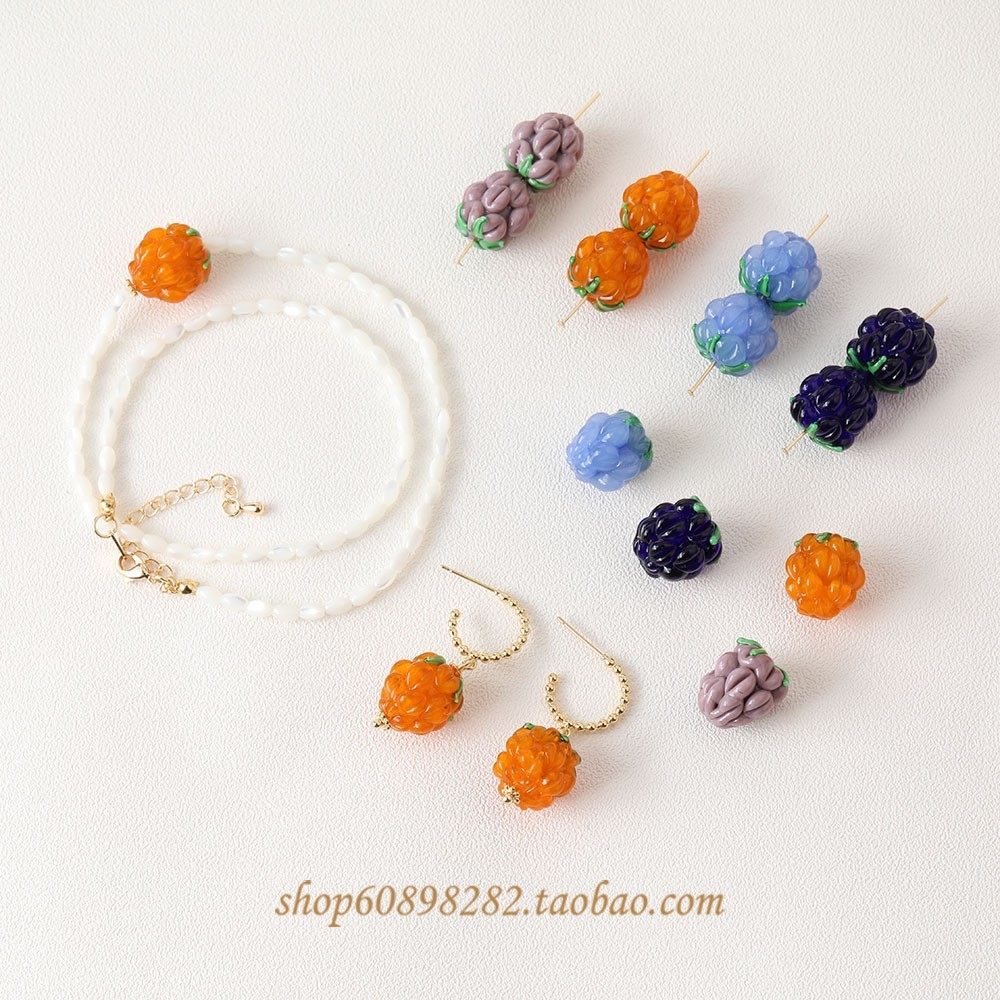 琉璃手工制作树莓覆盆子直孔diy串珠耳饰手链项链手作材料配件,饰品/流行首饰/时尚饰品新,其他DIY饰品配件,淘宝优惠券,粉丝福利购,淘宝优惠卷