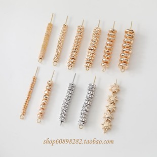 18K电镀真金保色隔珠车轮扁珠切割面龟面珠太阳diy手工串珠配件