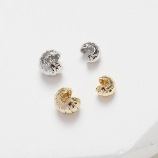 电镀真金保色南瓜球半圆包扣diy手作项链手链基础材料配件