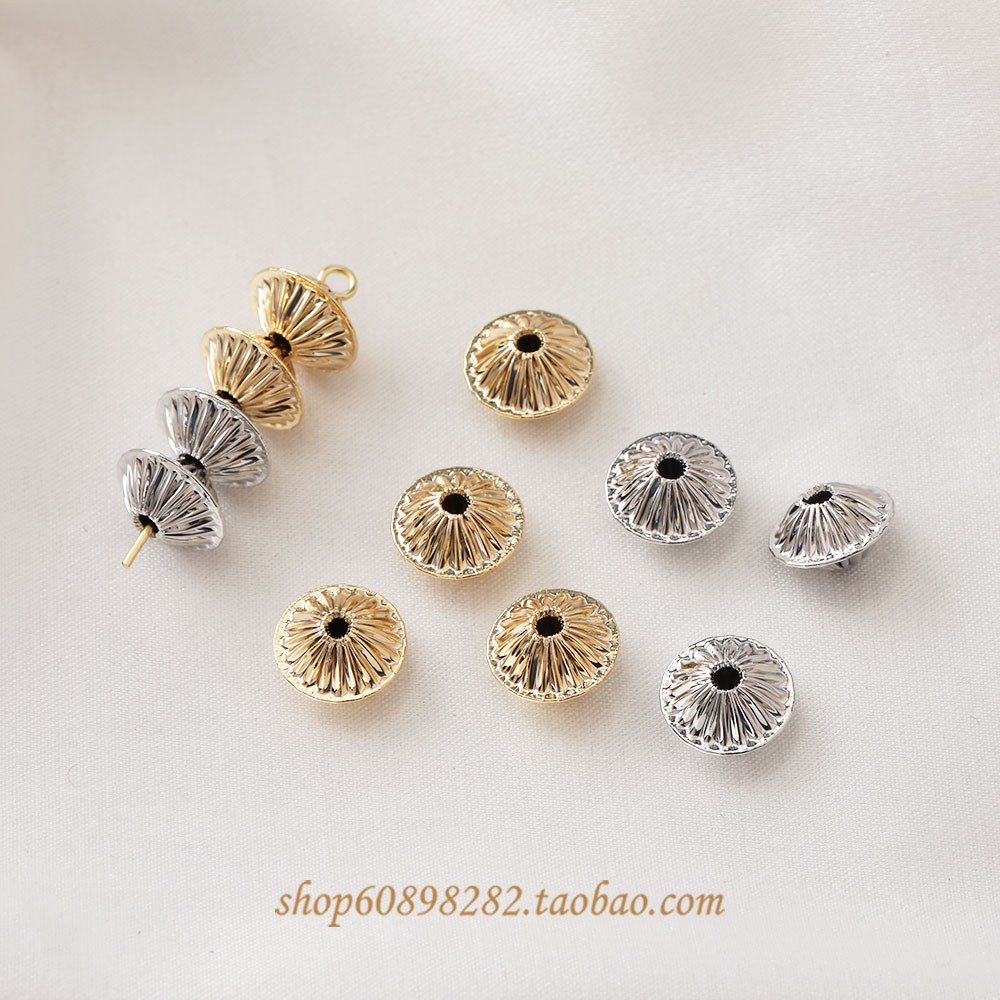 diy包金形状项链耳饰隔珠