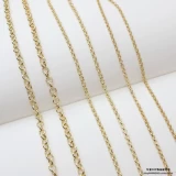 Медная золотая цепь, серьги, браслет, ожерелье, аксессуары, 14 карат, DIY