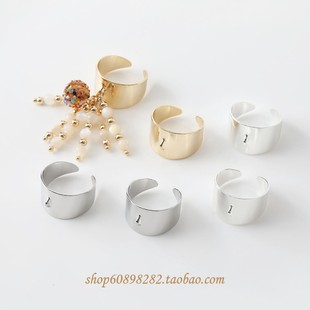 14K电镀真金保色光面戒指diy手作材料配件