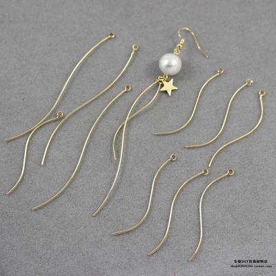 铜圆条飘逸铜丝diy耳饰