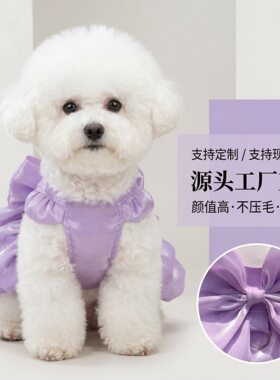 狗狗衣服春款婚纱礼服连衣裙泰迪比熊小型犬衣服猫咪衣服宠物衣服