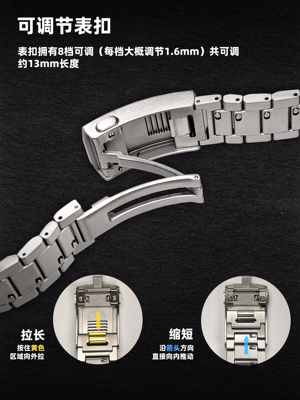表扣微调22mm钛合金属表带华为非凡大师探索2 Ultimate欧米茄表带
