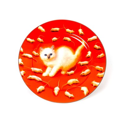 意大利 Seletti Toiletpaper 陶瓷装饰餐盘口红餐垫 前卫杂志联名
