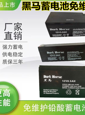 Dark Horse黑马蓄电池12v3.2ah1.3ah5ah7ah17ah24a38ah电梯up消防